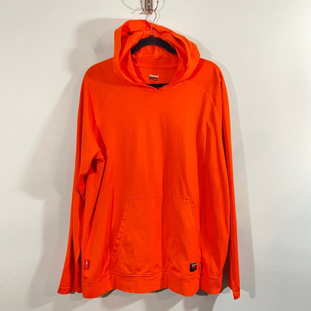 Timberland PRO Men Orange Original Fit Fire Resistant Pullover Hoodie Size L